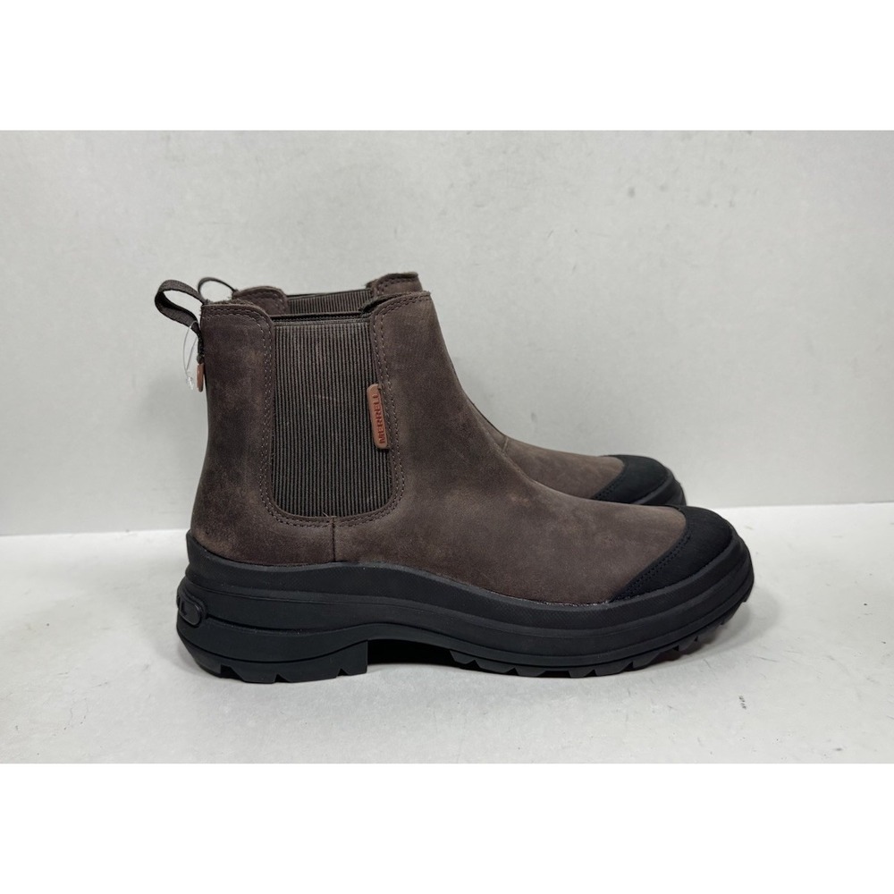 Merrell Harper Pull On Brown Waterproof Leather Chelsea Boots J007122 Women's 9